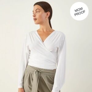 ADAY That’s A Wrap Top in White Sz Large